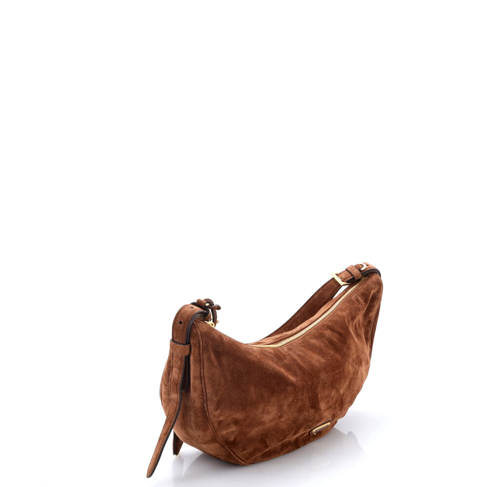 Prada Large Demi-Lune Shoulder Bag Suede - Picture 2 of 5